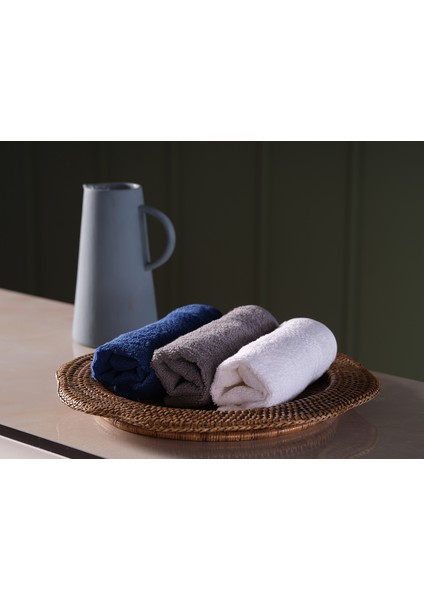 Sense El Havlusu 30X50CM 3'lü Set - Beyaz, Gri, Mavi
