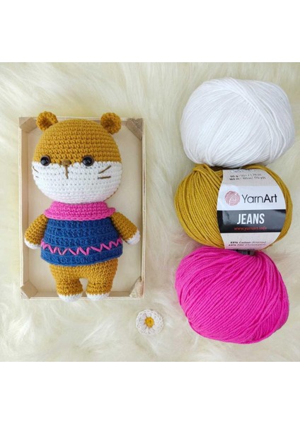 Jeans Gül Kurusu El Örgü Ipliği modelleri