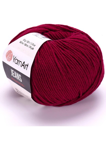Jeans Bordo El Örgü Ipliği