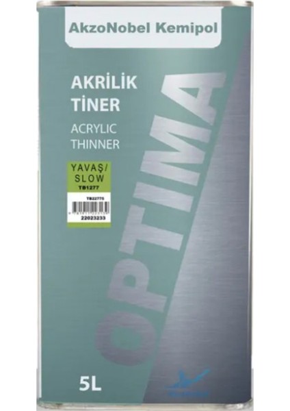 Akzo Nobel Optıma Universal Akrilik Tiner Yavaş 5 Lt