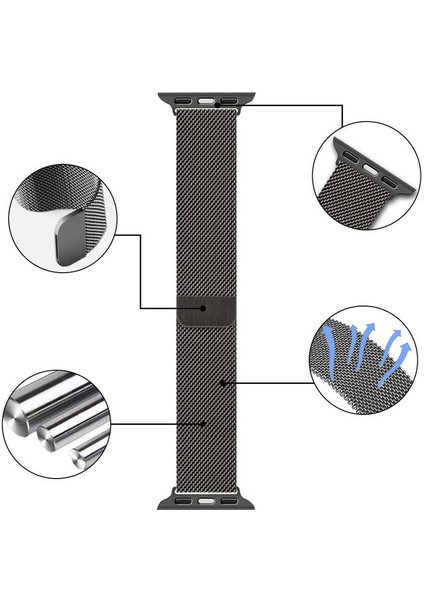 Apple Watch Uyumlu 42MM Wiwu Minalo Metal Kordon indirimleri