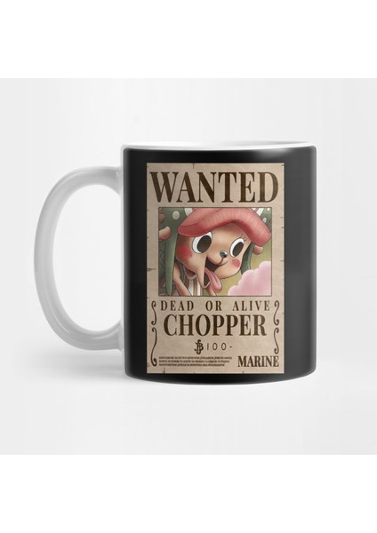 One Piece Chopper Wanted Poster Kupa Bardak
