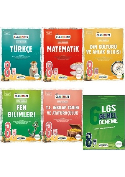 8. Sınıf Classmate Full Soru Bankası Set+8. Sınıf 6 Genel Deneme (Ciltli)