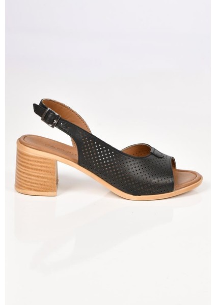 02189 5 cm Topuklu Kadın Deri Sandalet Ayakkabı modelleri