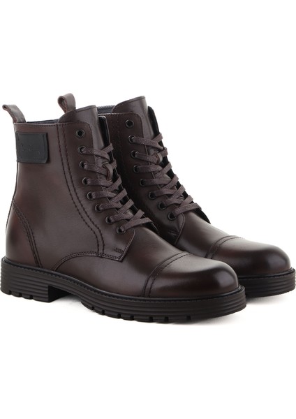 77660 Hakiki Deri Fermuarlı Casual Erkek Bot