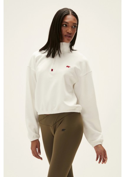 Sweatshirt Sweatshirt Scarlette Half Zip Off-White