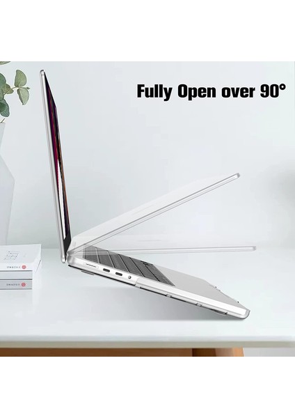 Apple Macbook Pro 14 Inç 2021 M1 Pro/max A2442 Uyumlu Kılıf Sert Parlak Üst ve Alt Koruma Kapağı