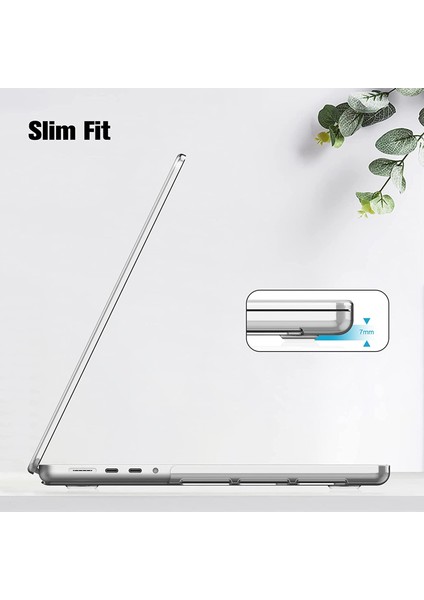Apple Macbook Pro 14 Inç 2021 M1 Pro/max A2442 Uyumlu Kılıf Sert Parlak Üst ve Alt Koruma Kapağı