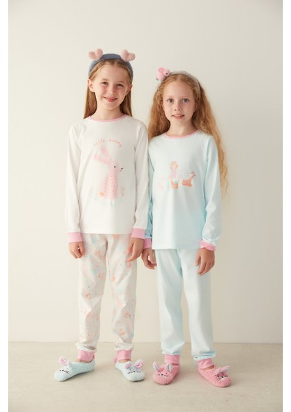 Çok Renkli Girls Picnic 2li Pijama Takımı