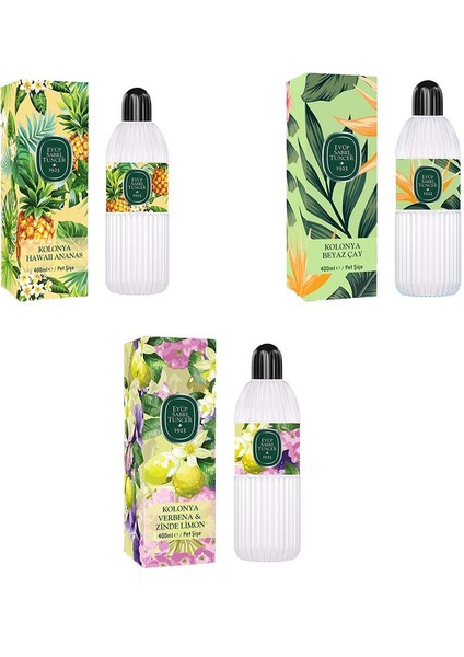 Kolonya Verbena & Zinde Limon, Hawaii Ananas ve Beyaz Çay