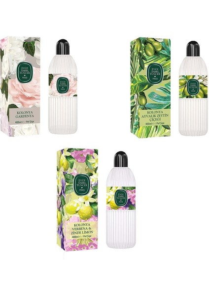 Kolonya Verbena & Zinde Limon, Gardenya ve Ayvalık Zeytin Çiçeği