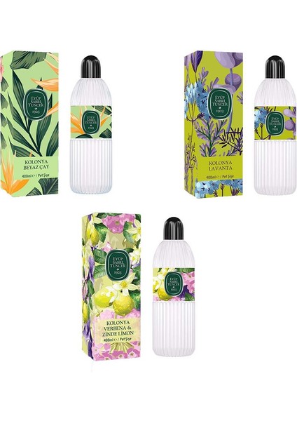 Kolonya Verbena & Zinde Limon, Beyaz Çay ve Lavanta