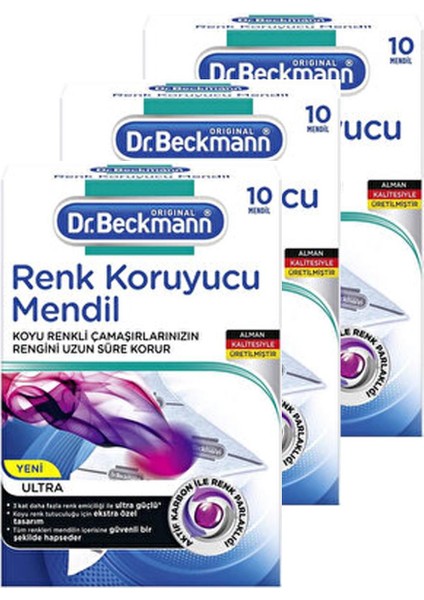 Dr.Beckmann Renk Koruyucu Mendil Ultra 3 x 10'lu