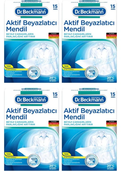 Dr.Beckmann Aktif Beyazlatıcı Mendil 4 x 15'li