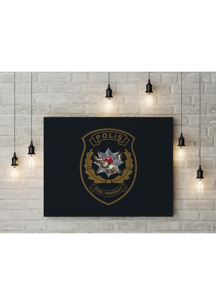 Polis Özel Harekat Logosu Kanvas Tablo 40X55CM