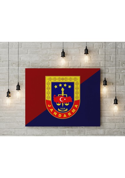 Jandarma Logosu Kanvas Tablo 40X55CM