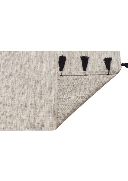 Moroccan 9005 Siyah Püsküllü Kum Beji Bohomian ve Modern Kilim fiyatları