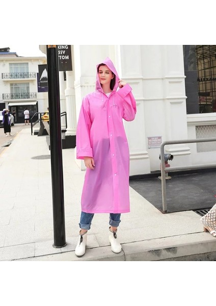 Spor Yağmurluk Eva Pembe Yağmurluk