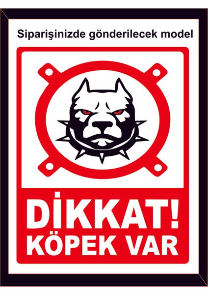 Eyba Sticker Dikkat Köpek Var Sticker 35*25 cm - Kapı Sticker