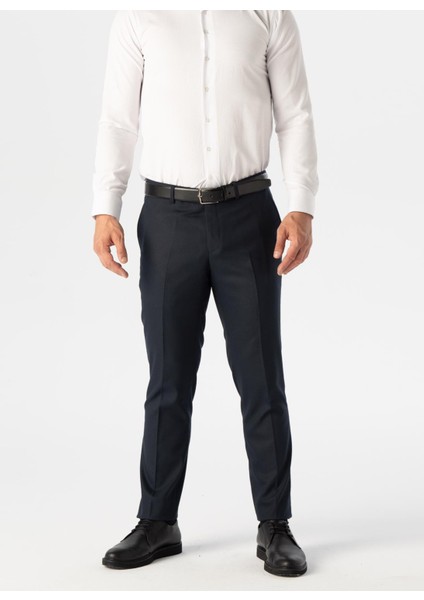Normal Bel Normal Paça Slim Fit Lacivert Erkek Pantolon PN1014400284