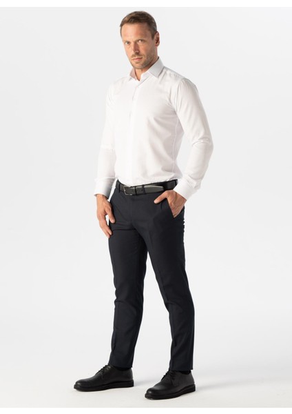 Normal Bel Normal Paça Slim Fit Lacivert Erkek Pantolon PN1014400288
