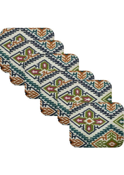 Knsz oturma minderi 6 lı mazlum kilim desen tel sandalyesi oturma yeri için fiyatları