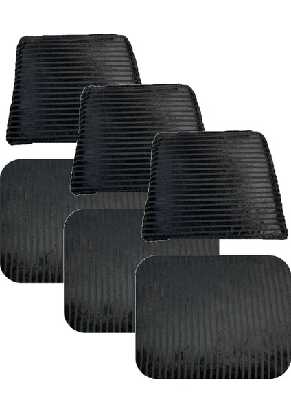 Knsz Minder Seti 3 Lü Mazlum Siyah Çizgili Kumaş Oturma ve Sırt Tel Sandalyesi Minderi Bir Arada fiyatları