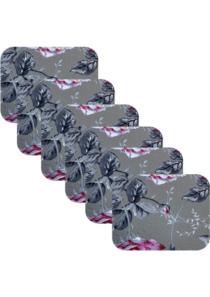 Knsz oturma minderi 6 lı zengin&mağrur&uslu yaprak gri kumaş tel bar sandalyesi için