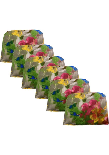 Knsz sırt minderi 6 lı mazlum çiçek desen kumaş cırtlı tel sandalyesi sırtı için fiyatları