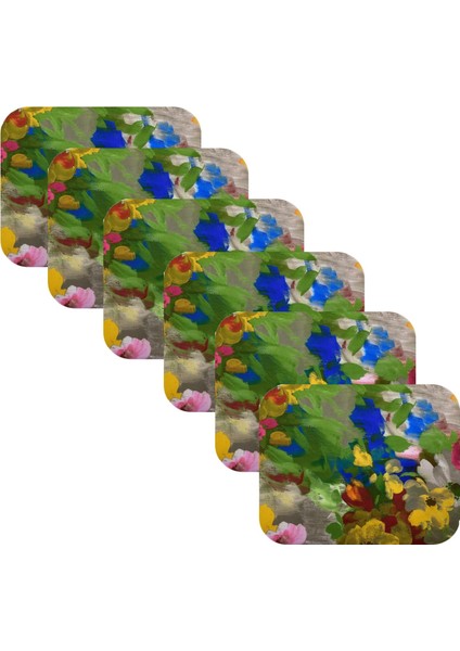 Knsz oturma minderi 6 lı mazlum çiçek desen tel sandalyesi oturma yeri için