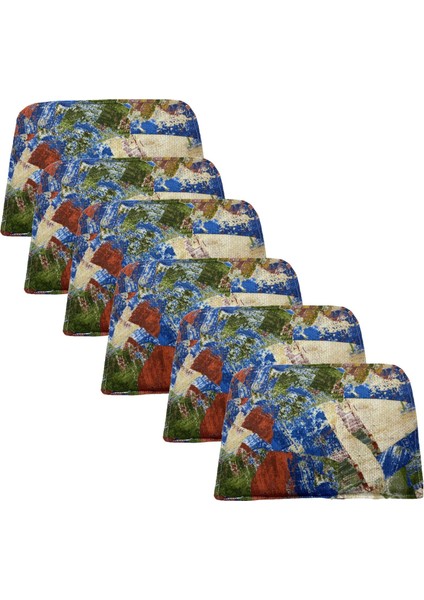 Knsz sırt minderi 6 lı zng&mğr&uslu geometrik desen cırtlı tel bar sandalyesi sırtı için