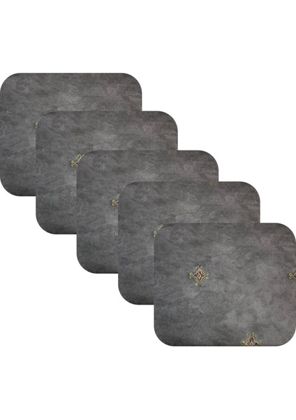 Knsz oturma minderi 5 li zengin&mağrur&uslu gri işlemeli kumaş tel bar sandalyesi için