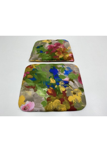 Knsz minder seti 1 li zng&mğr&uslu çiçek desen oturma ve sırt tel sandalyesi minderi bir arada fiyatları