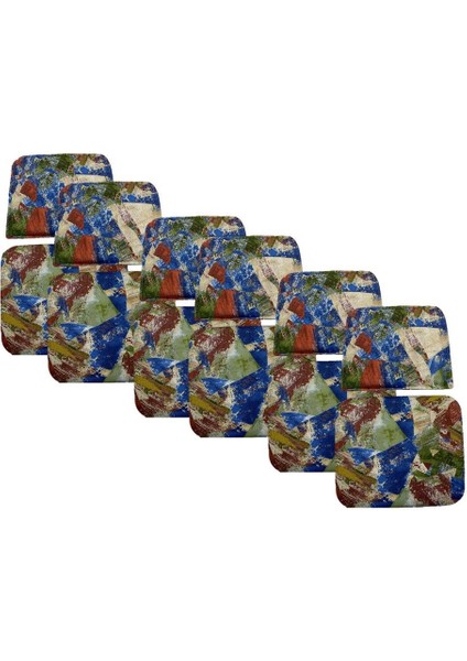 Knsz minder seti 6 lı mazlum geometrik desen oturma ve sırt tel sandalyesi minderi bir arada