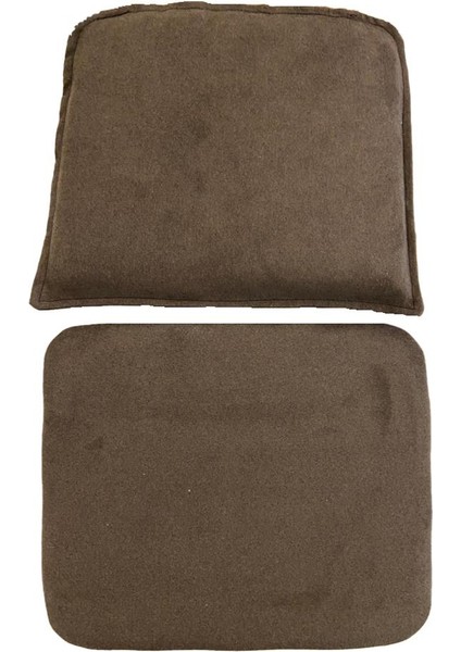 Knsz minder seti 1 li zng&mğr&uslu kahve penye kumaş tel bar sandalyesi oturma ve sırt minderi set