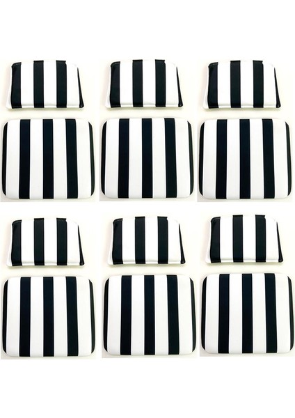 Knsz minder seti 6 lı zng&mğr&uslu tuan kumaş tel bar sandalyesi oturma ve sırt minderi set