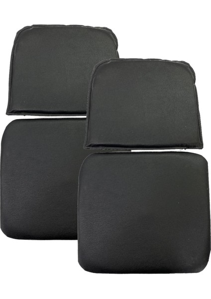 Knsz minder seti 2 li mazlum syh suni deri oturma ve sırt tel sandalyesi minderi bir arada