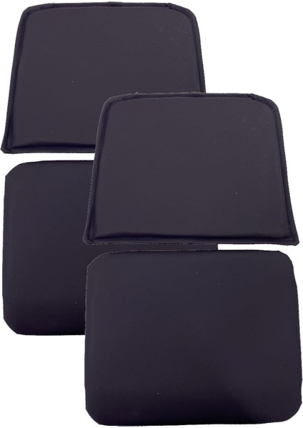 Knsz minder seti 2 li mazlum mor suni deri oturma ve sırt tel sandalyesi minderi bir arada