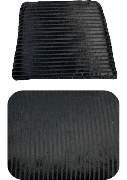 Knsz minder seti 1 li zng&mğr&uslu siyah çizgili kumaş tel bar sandalyesi oturma ve sırt minderi set