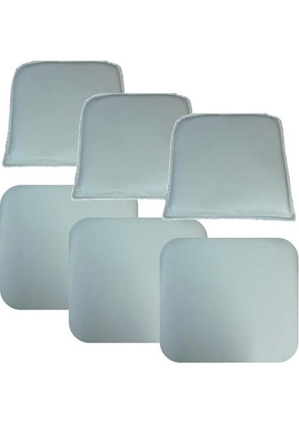 Knsz minder seti 3 lü zng&mğr&uslu byz suni deri tel bar sandalyesi oturma ve sırt minderi set