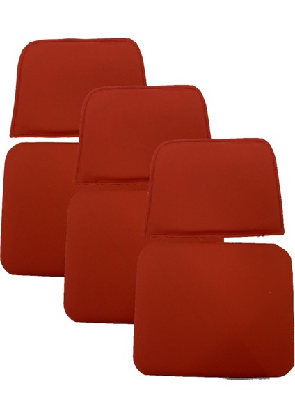 Knsz minder seti 3 lü zng&mğr&uslu krm suni deri tel bar sandalyesi oturma ve sırt minderi set