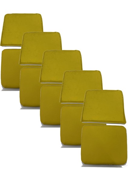 Knsz minder seti 5 li zng&mğr&uslu srı suni deri tel bar sandalyesi oturma ve sırt minderi set