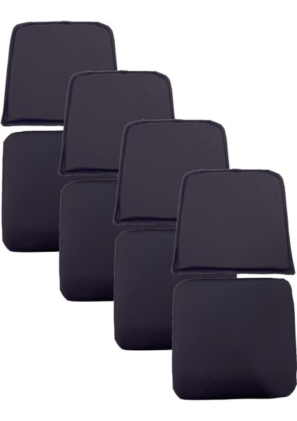 Knsz minder seti 4 lü mazlum mor suni deri oturma ve sırt tel sandalyesi minderi bir arada