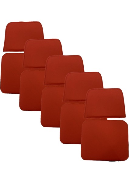 Knsz minder seti 5 li mazlum krm suni deri oturma ve sırt tel sandalyesi minderi bir arada