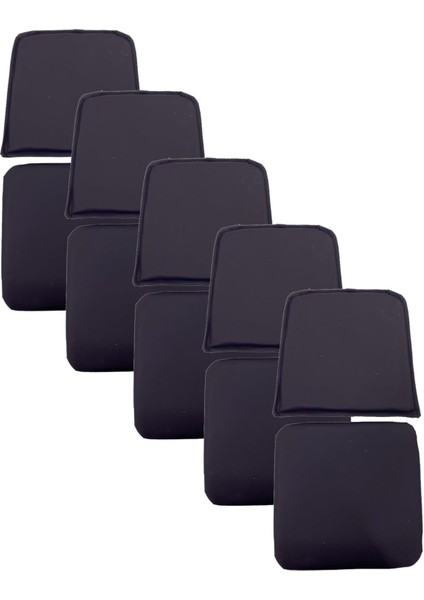 Knsz minder seti 5 li zng&mğr&uslu mor suni deri tel bar sandalyesi oturma ve sırt minderi set