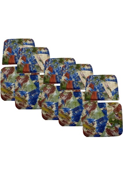 Knsz minder seti 5 li zng&mğr&uslu geometrik desen oturma ve sırt tel sandalyesi minderi bir arada