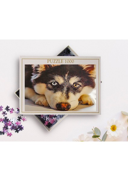 Kişiye Özel Tam Boy Köpek Karikatürlü 1000 Parça Profesyonel Puzzle-1 fiyatları