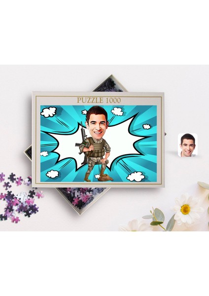 Kişiye Özel Uzman Çavuş Karikatürlü 1000 Parça Profesyonel Puzzle-1 fiyatları