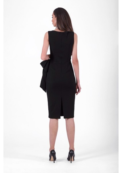 Waldorf Black Midi Dress