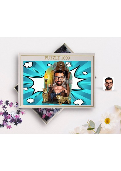 Kişiye Özel Viking Karikatürlü 1000 Parça Profesyonel Puzzle-1 fiyatları